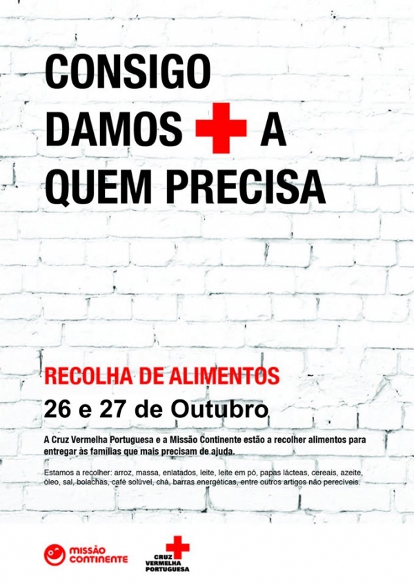 RECOLHA DE ALIMENTOS - PRECISAMOS DO APOIO DE VOLUNTÁRIOS. AJUDE-NOS A AJUDAR!